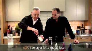 aerolatte  milk frother makes three layer caffè latte macchiato [upl. by Biddie]