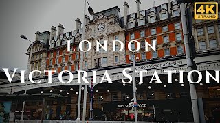 London Victoria Station Walk Through England 4K [upl. by Aitercal156]