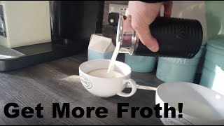 How to Get More Froth from Your Nespresso Coffee Aeroccino  Nespresso tips and help [upl. by Anahsirk421]