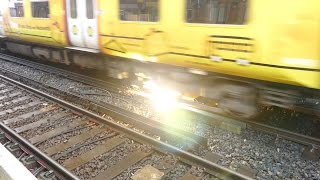 Merseyrail 507 009 making arcs at Birkdale station [upl. by Ttirrem]